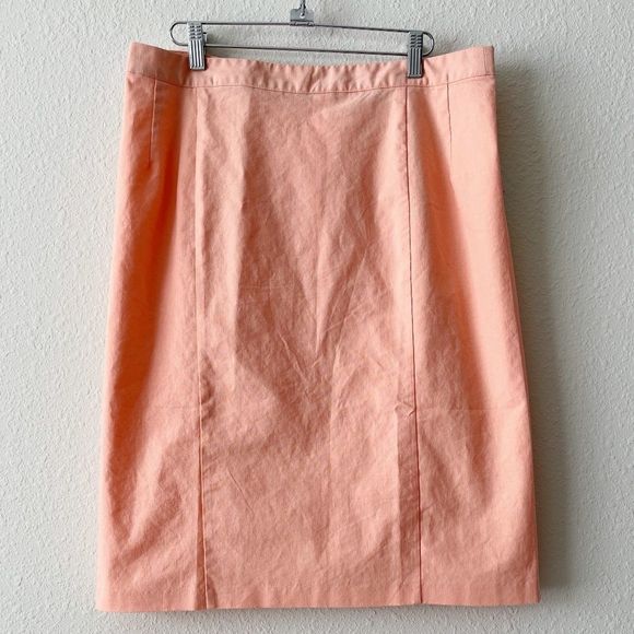 JUSTFAB Light Peach Linen Blend Straight Skirt Size XL NWT - Picture 1 of 3